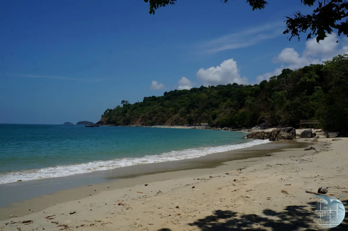 Sandy beach and islands off Dawei in southern Myanmar