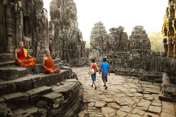 Angkor Wat temple near Siem Reap at sunrise