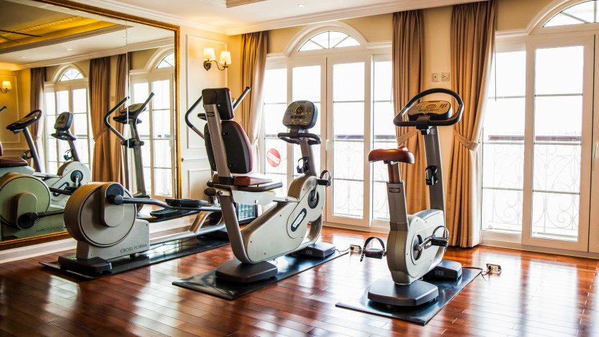 Lavish gym area
