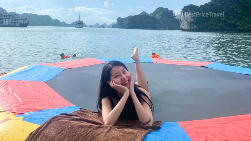 Fun Water Based Activity In Lan Ha Bay