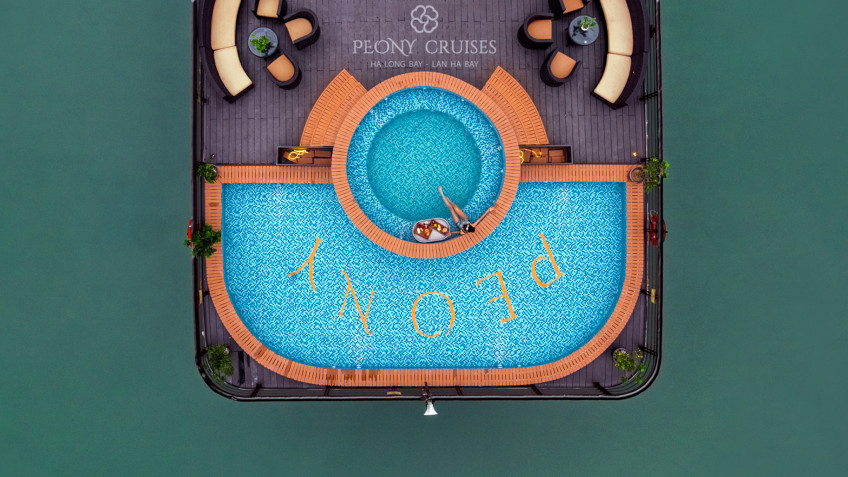 Colorful Outdoor Jacuzzi