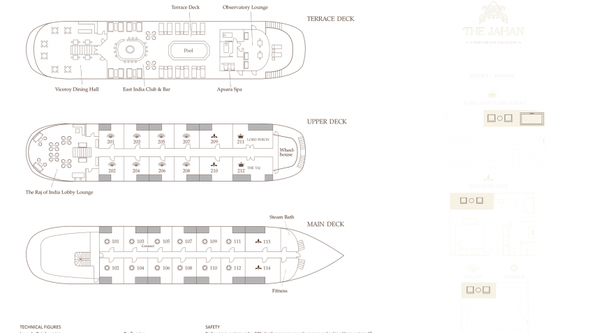 Heritage Line The Jahan Deck Plan