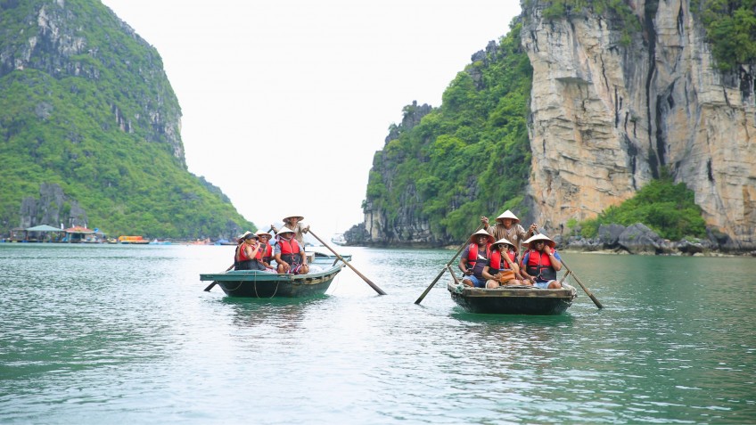 Have a rowing boat trip
